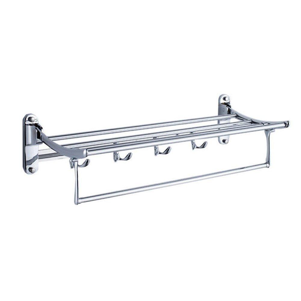 Latest garbnoire 202 grade stainless steel 2 feet long folding bathroom towel rack swivel towel bar stainless steel wall mounted shelf organization for storage hanging holder above toilet hotel home