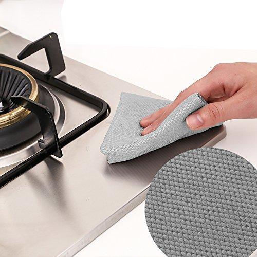 Shop sinland microfiber cleaning cloth for stainless steel appliances wine glass window polishing towels grey 16inch x 16inch pack of 6