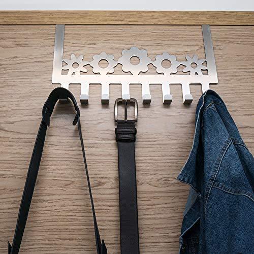 The best ecorelation over the door hook organizer rack storage multi 8 hanger wall mount coats hats robes clothes towels belt accessory stainless steel
