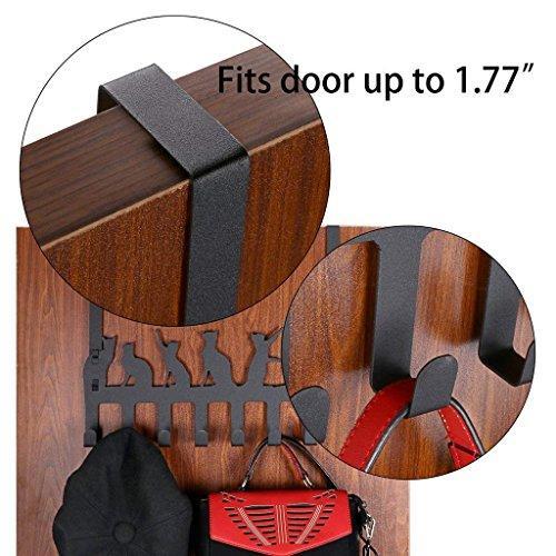 Best wintek over the door hook hanger heavy duty organizer rack for towel coat bag 8 hooks black