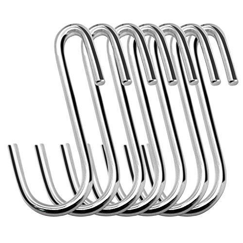 Best 30 pack esfun heavy duty s hooks pan pot holder rack hooks hanging hangers s shaped hooks for kitchenware pots utensils clothes bags towels plants