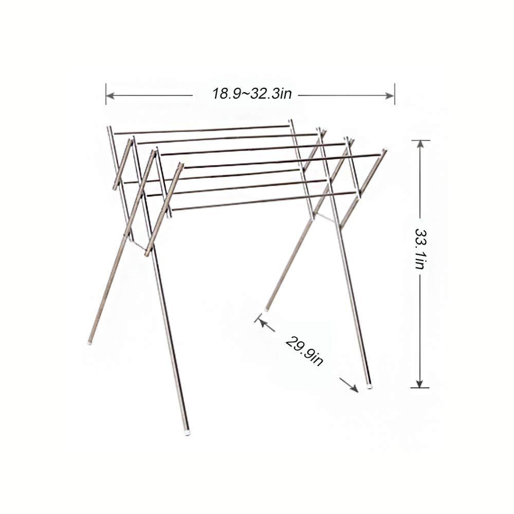 Shop for soges free standing towel rack folding accordion design towel rack towel holder drying rack adjustable length from 18 9 to 32 3 stainless steel rust proof ks m9045