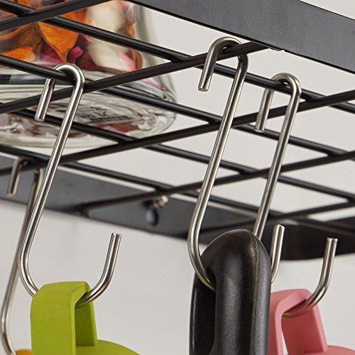 Discover the best ruiling 12 pack 3 5 inch hanging hooks 304 stainless steel cookware universal pot rack hooks s hook for kitchenware pots utensils plants towels