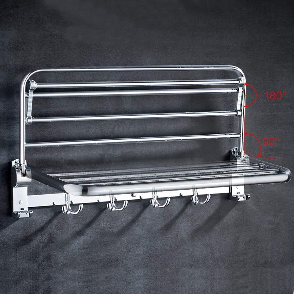 Top towel rack towel rack stainless steel multi function foldable perforated bathroom shelf suitable for bathroom color c