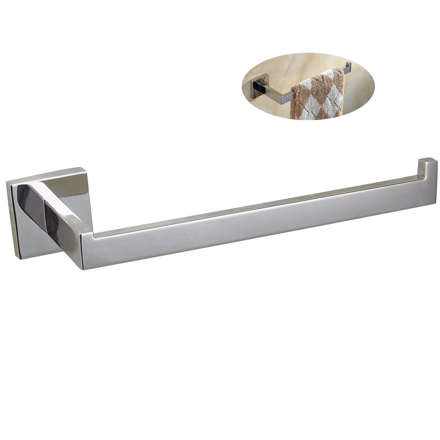 Budget bigbig home square classic series sus 304 stainless steel towel ring towel hanger round towel rack contemporary style polished chrome finish silver wall mounted towel ring holder bathroom accessories