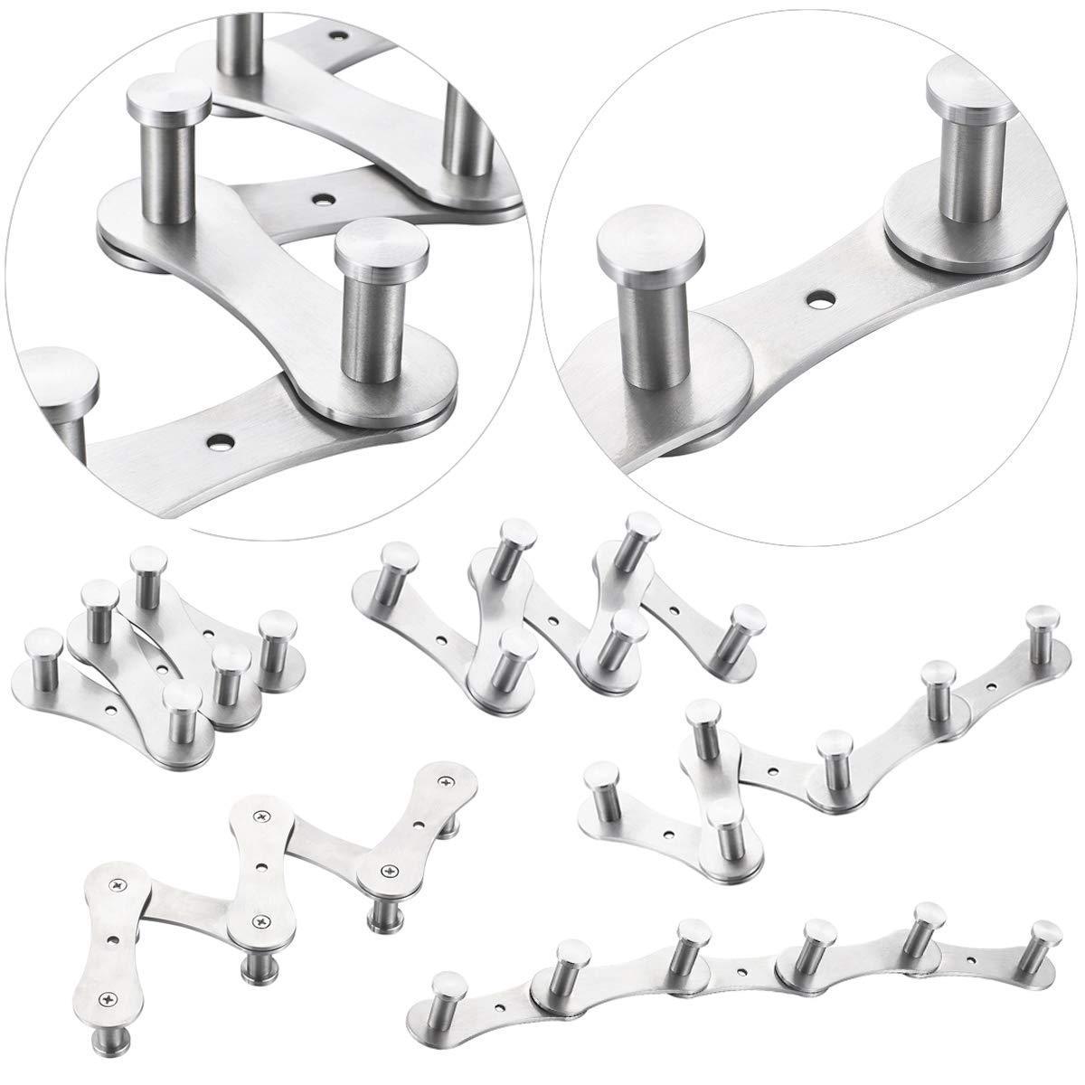 Shop for diy towel hooks wall mounted stainless steel coat hooks for bathroom 6 hooks brushed nickel