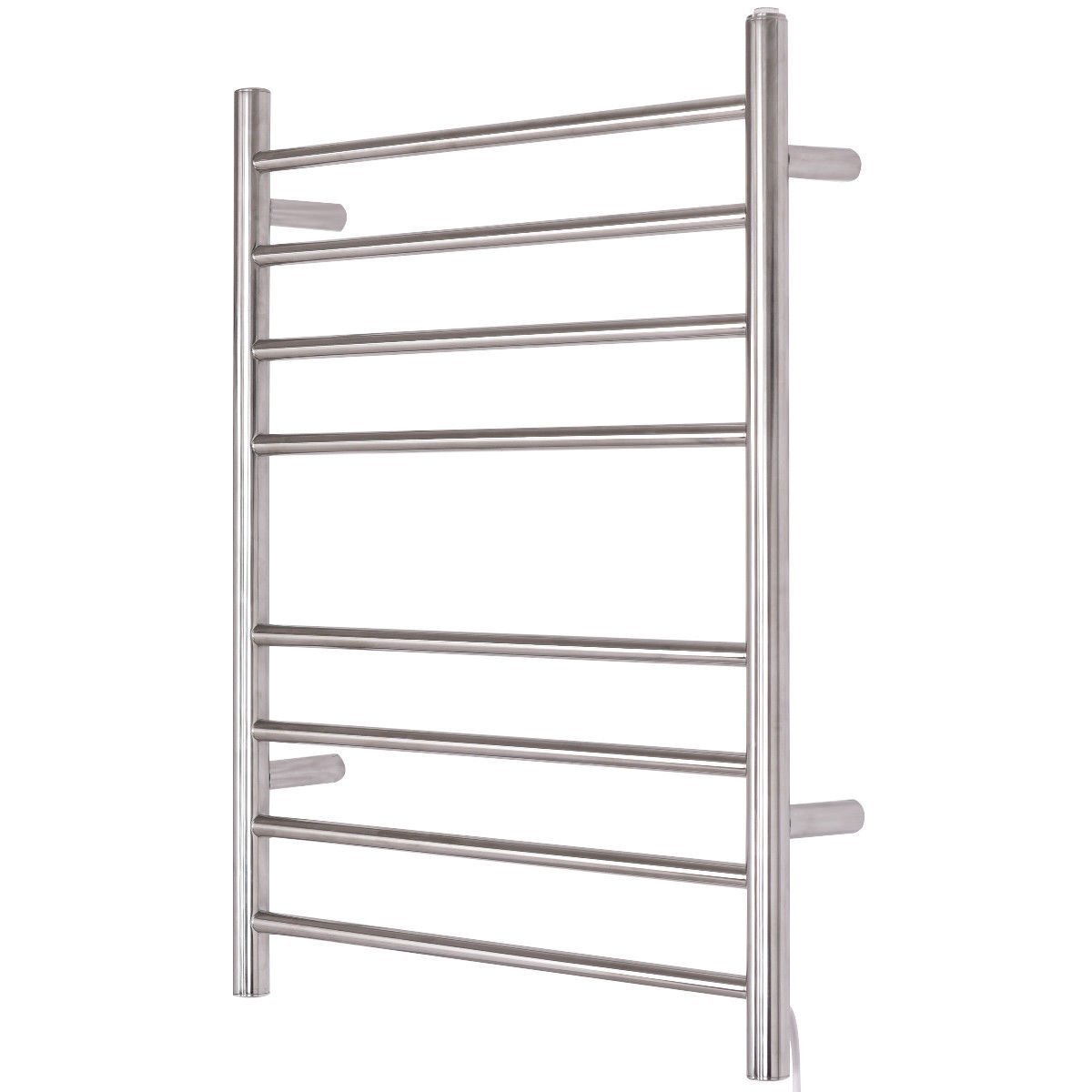 Top 24 x 30 wall mount stainless steel polished towel warmer drying rack w 8 bar horizontal pipe