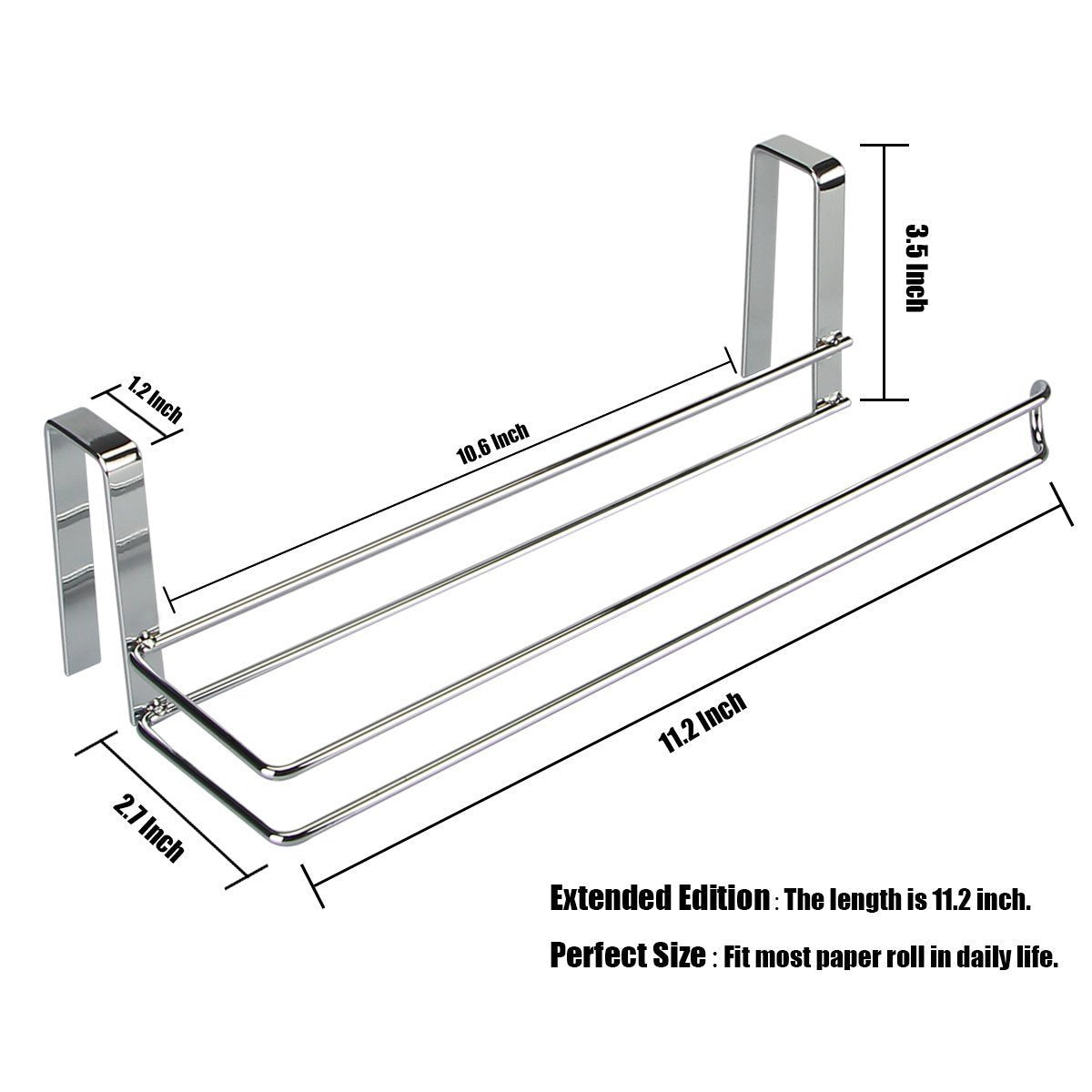 Related paper towel holder aiduy hanging paper towel holder under cabinet paper towel rack hanger over the door kitchen roll holder stainless steel