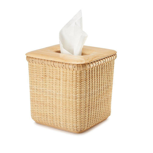 Buy now tengtian nantucket basket extraction paper basket tissue boxtoilet paper storage containers paper towel holders woven rattan handwoven square rattan tissue box cover office kitchen bath livingoak