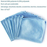 Related auto care microfiber glass cleaning cloths towels for windows mirrors windshield computer screen tv tablets dishes camera lenses chemical free lint free scratch free 12x12 blue 8 pack