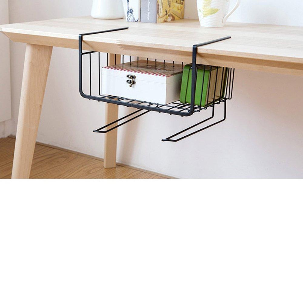 Latest aiyoo heavy duty under shelf basket with paper towel holder for pantry cabinet closet wire rack storage basket wardrobe office desk space save bathroom kitchen organizer baskets for extra storage