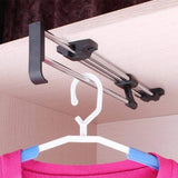 Best zjchao heavy duty retractable closet pull out rod wardrobe clothes hanger rail towel ideal for closet organizer polished chrome 30cm 11 8 inches