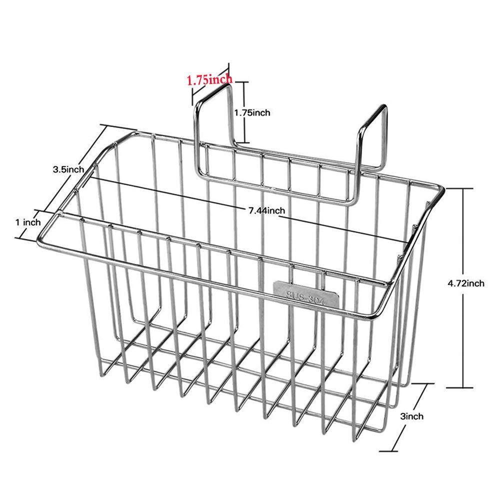 Discover hjkk sponge holder for kitchen sink rust proof 304 stainless steel basket storage holder sink organizer for sponge brush soap towel dish cloth dishwashing liquid and more in sink sponge holder