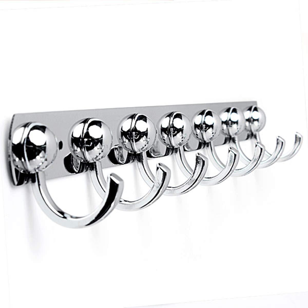 Order now kingso utility hooks kitchen stainless holder rack coat towel hat bathroom wall hanger 7 hooks