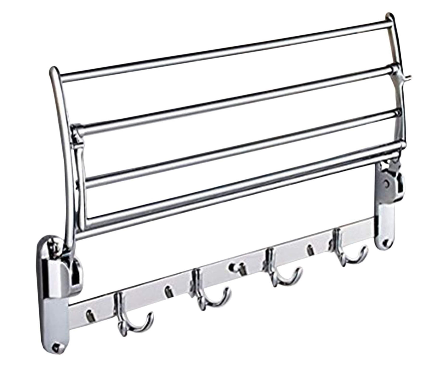 New garbnoire 202 grade stainless steel 2 feet long folding bathroom towel rack swivel towel bar stainless steel wall mounted shelf organization for storage hanging holder above toilet hotel home