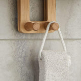 Kitchen idesign formbu bamboo hanging shower caddy for shampoo conditioner and soap with hooks for razors towels loofahs and more 11 05 x 5 32 x 26 68 natural finish