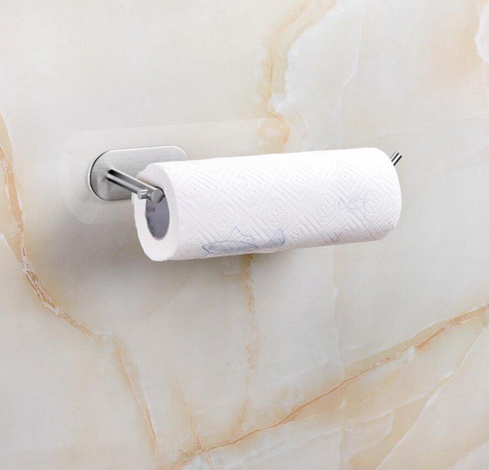 Shop for 10 inch kitchen paper or bathroom towel rack wall mount paper towel holder dispenser the 3m self adhesive backing to walls or under cabinets for kitchen pantry utility room laundry and garage