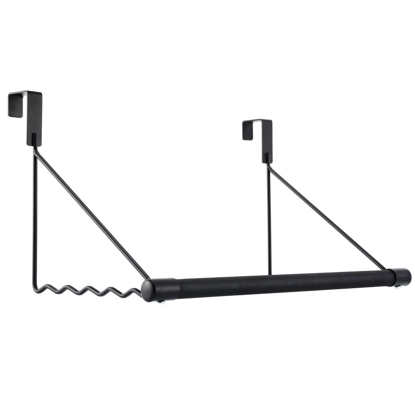 Amazon magicfly over the door closet rod heavy duty over the door hanger rack with hanging bar for coat towels holder freshly ironed clothes black