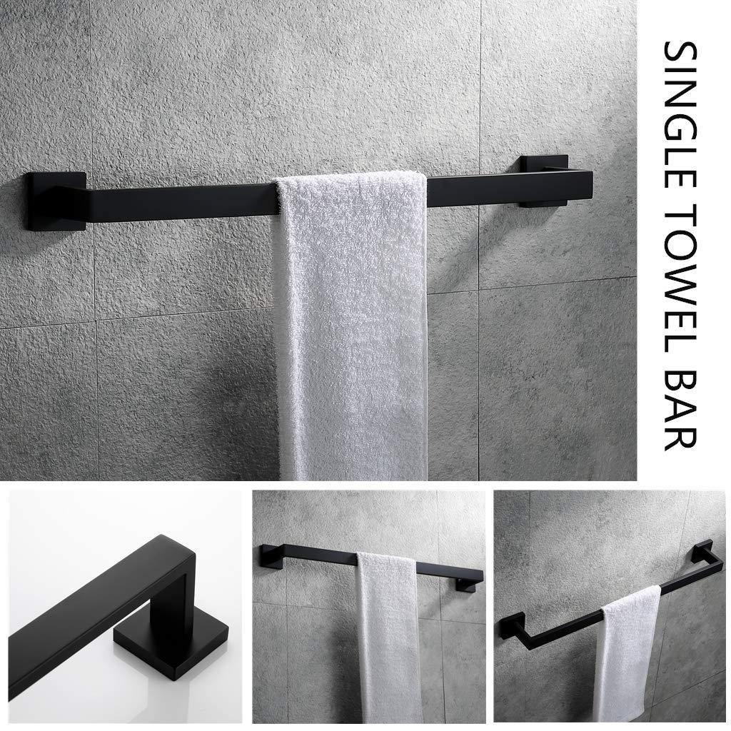 Great velimax premium stainless steel bathroom hardware set black 4 pieces bathroom hardware accessories set wall mounted towel bar towel holder hook toilet paper holder matte black