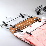 Budget friendly wth shopping go pants hangers sturdy s type stainless steel trousers rack 5 layers multi purpose closet hangers magic space saver storage rack perfect pants towel scarf etc 3