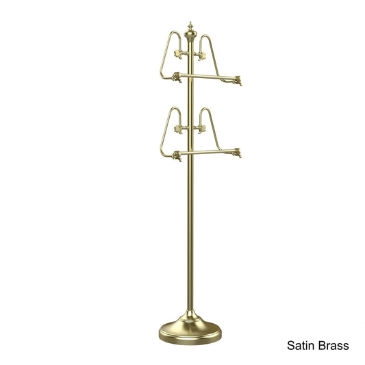 Related allied brass ts 6 sn 49 inch towel stand with 2 17 inch bars satin nickel