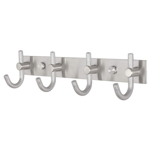 WEBI Coat Hooks, SUS 304 Heavy Duty Single Hat Kitchen Bath Towel Hook Robe Closet Clothes Hanger Rail Garment Rack Holder Home, Wall Mounted, Brushed Nickel