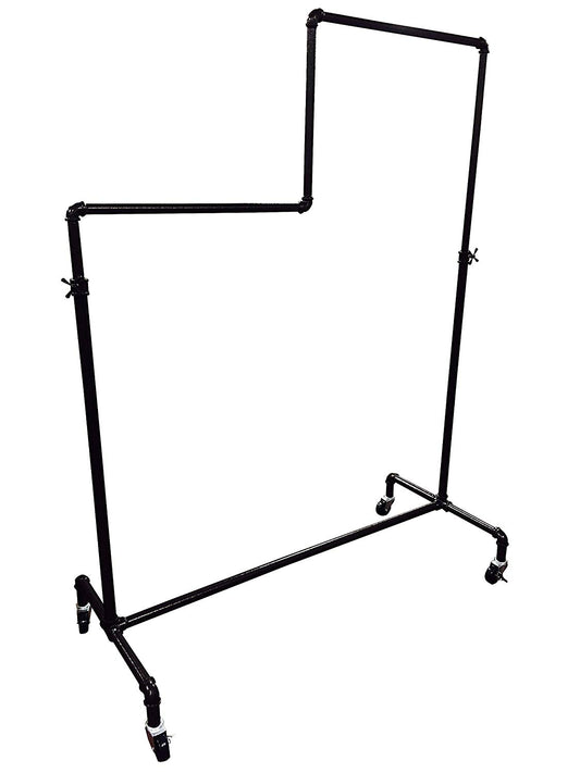 Urban Style Copper Vein Finish Dual Height Pipeline Rail Garment Rack, 52" Wide