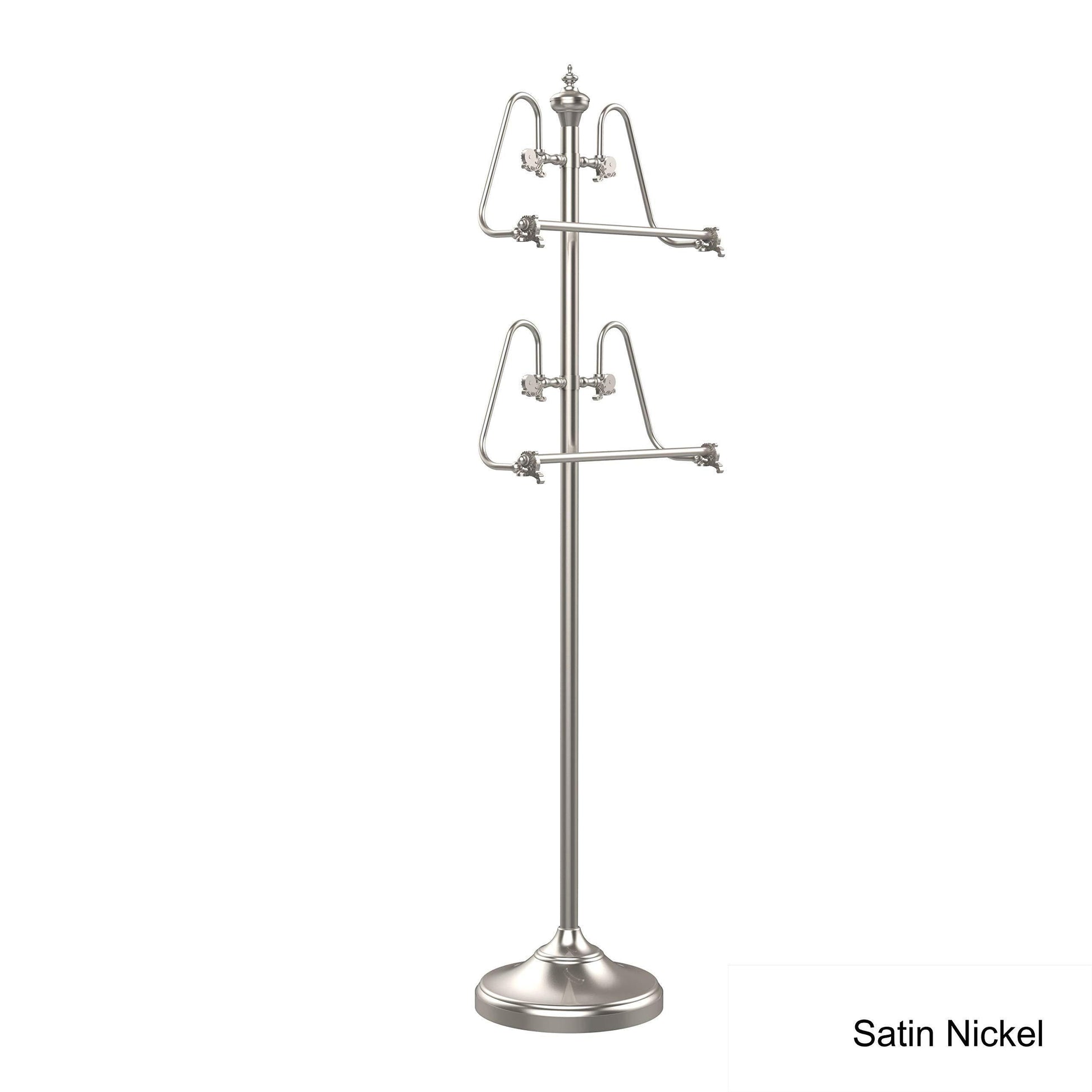 Results allied brass ts 6 sn 49 inch towel stand with 2 17 inch bars satin nickel