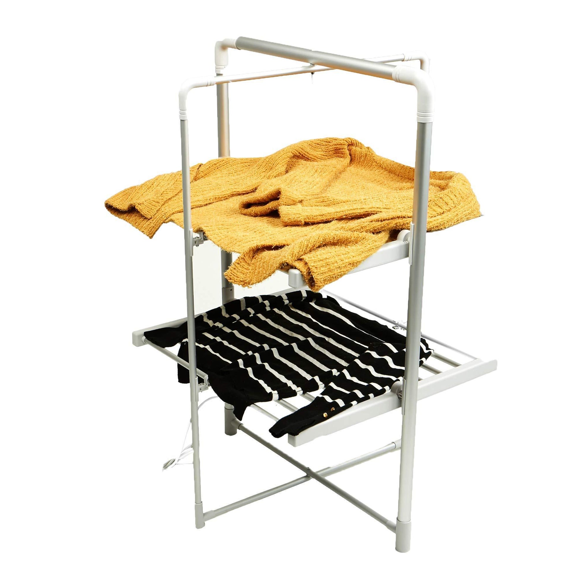 Discover the best mind reader lgdry sil electric heated clothing rack 100 watt stainless steel foldable portable towel stand dryer airer warmer silver