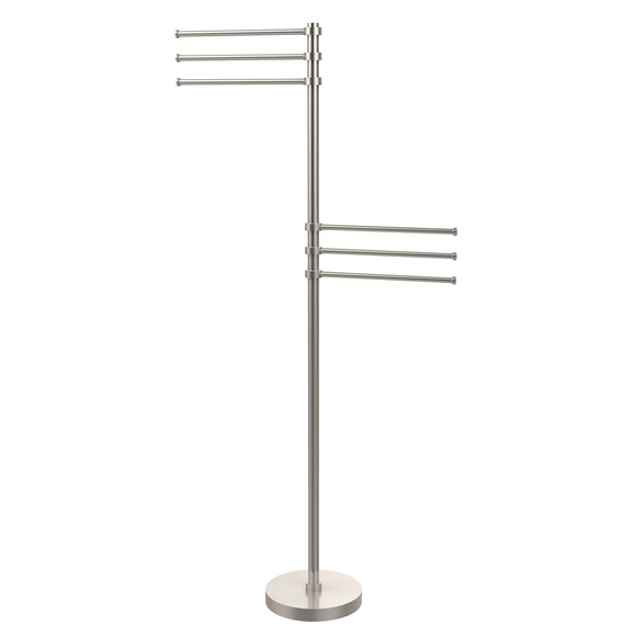Selection allied brass ts 50 sn 49 inch towel stand with 6 12 inch arms satin nickel