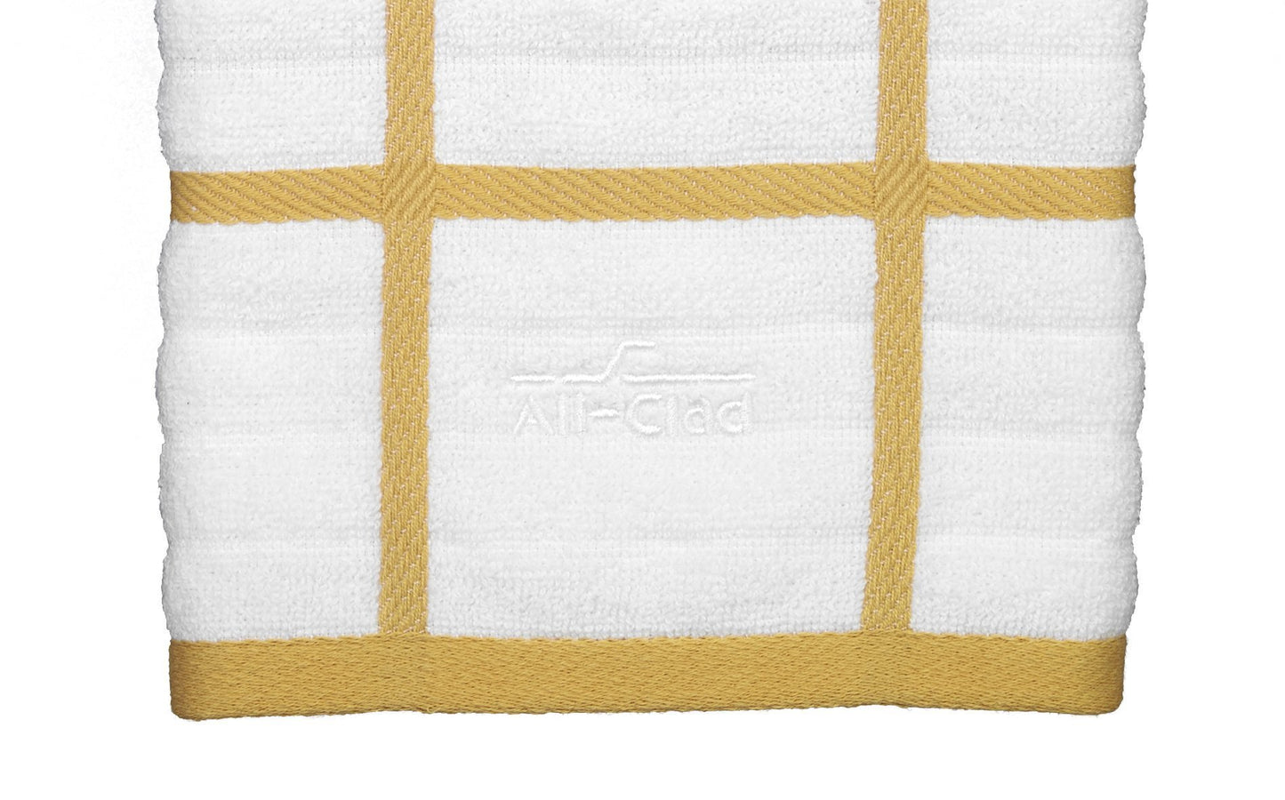 Get all clad textiles 100 percent combed terry loop cotton kitchen towel oversized highly absorbent and anti microbial 17 inch by 30 inch checked dijon yellow