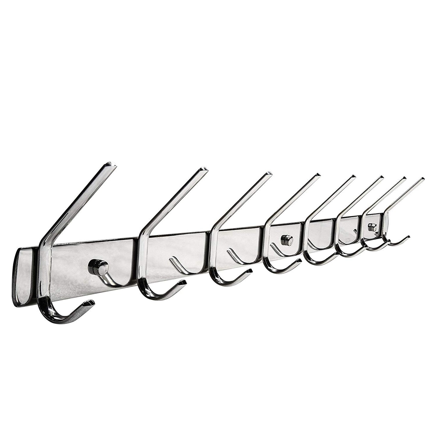 Hat Coat Hooks 2 Set, WEBI SUS304 Modern Heavy Duty 3-Hook Robe Bath Kitchen Towel Utensil Utility Garment Rack Hanger Rail Holder, Bedroom Entryway Garage Bathroom Home Organization Storage, Polished