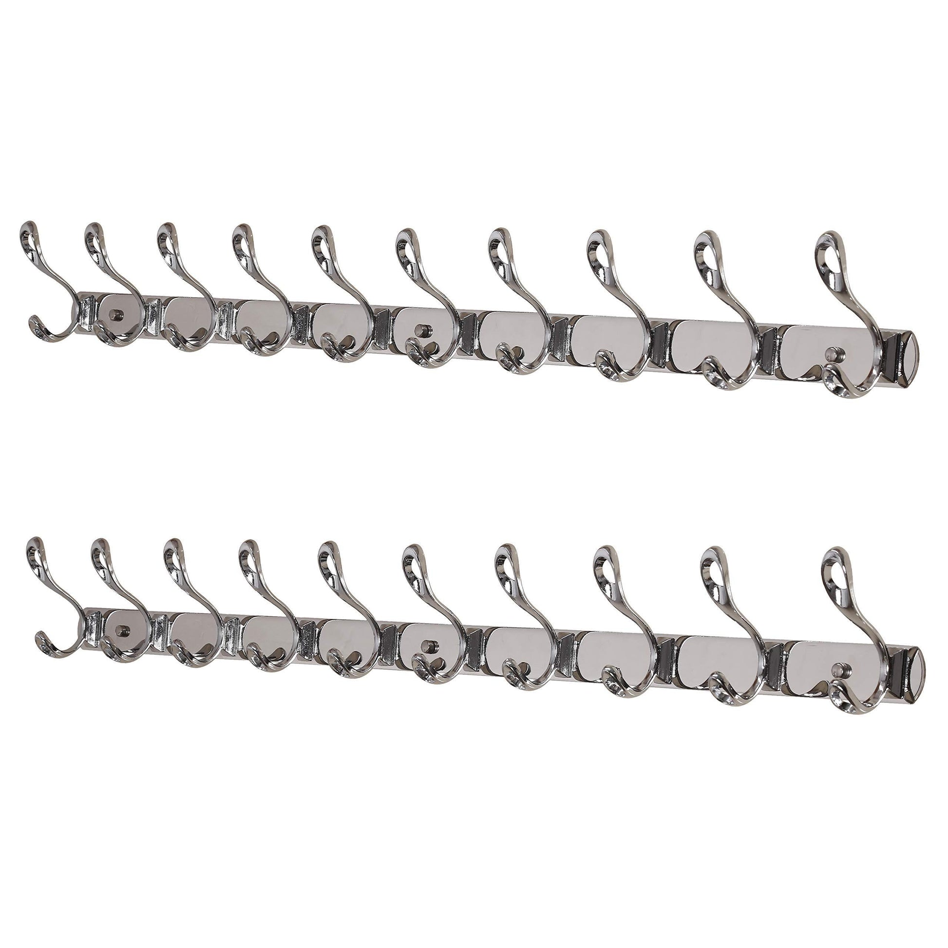 Related dseap wall mounted coat rack hook 10 hooks 37 5 8 long 16 hole to hole heavy duty stainless steel for coat hat towel robes mudroom bathroom entryway dual holes chromed 2 packs