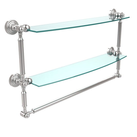 Cheap allied brass 24x5 dble shelf w towel bar polished chrome