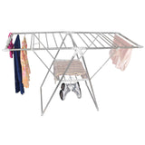 The best smart design heavy duty clothes drying rack w adjustable wings foldable design w 66 feet of drying space stainless steel metal drying clothes garments towels 61 x 39 57 inch silver