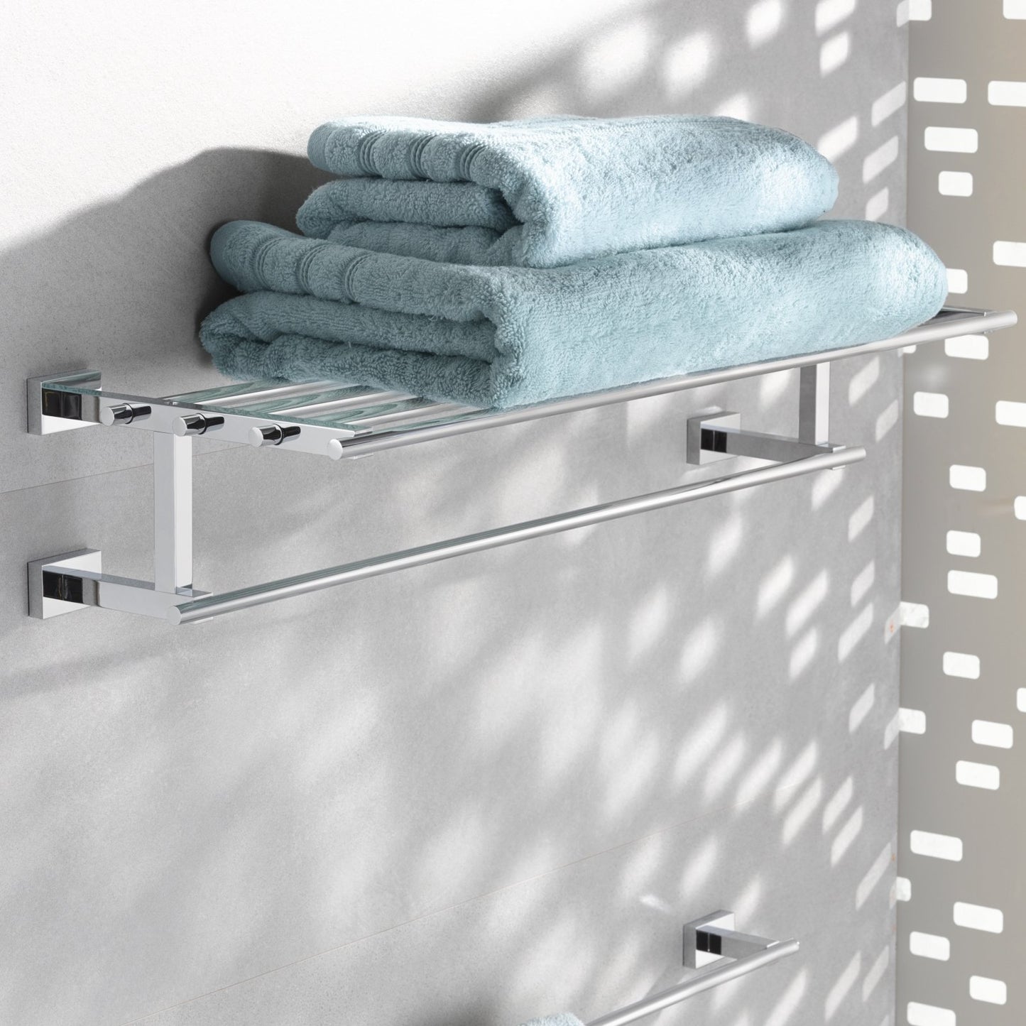 Online shopping essentials cube 23 5 8 in multi towel rack