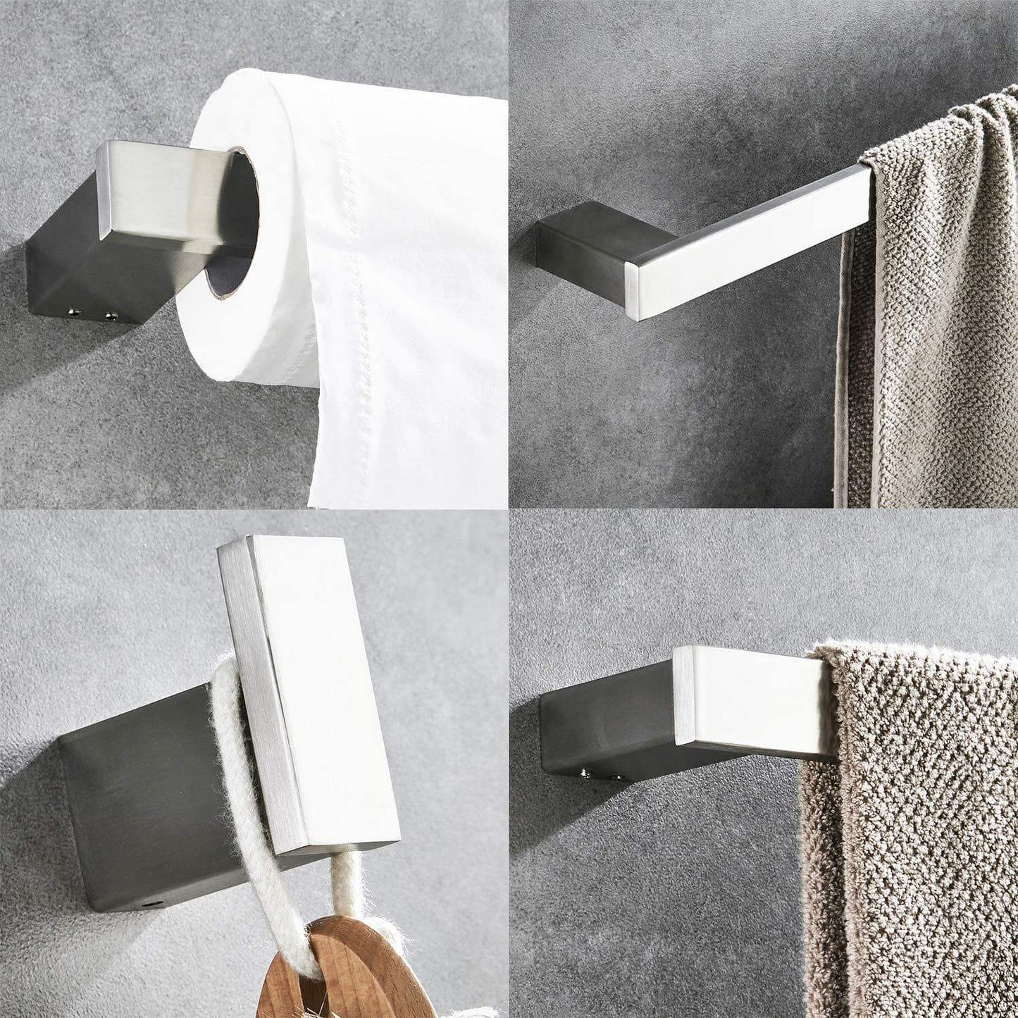 Shop for homeelegance bathroom hardware set 4 piece wall mounted shelves stainless steel towel bars toilet paper holder robe hook bathroom fixture set