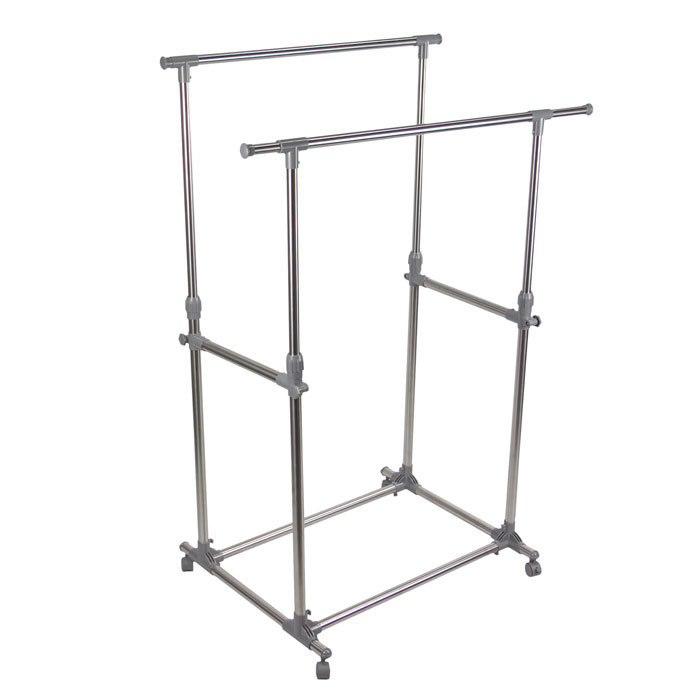 Double Garment Rack Stainless