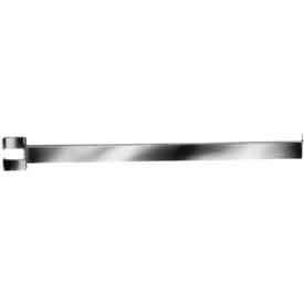 16" Twist-On Straight Arm For Rectangular Tubing Garment Rack - Chrome