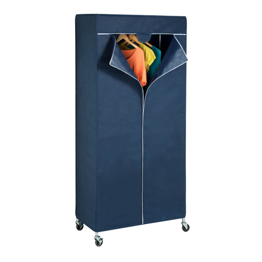 Garment Rack Cover, Navy/White