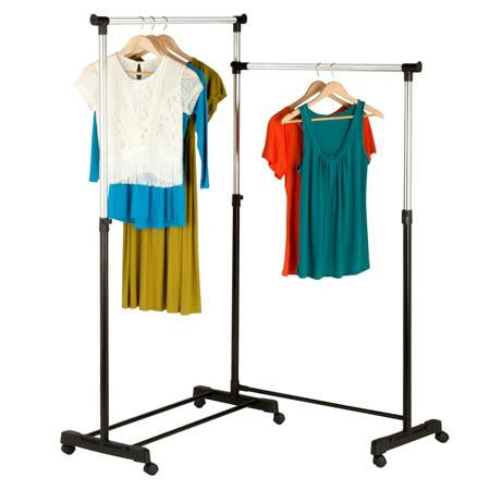 Rotatable Double Garment Rack