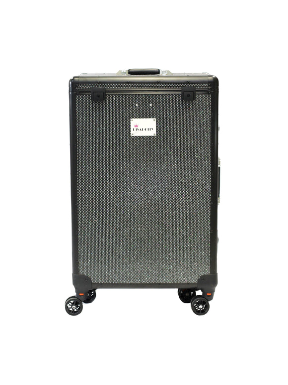 Factory Second Black Crystal DivaDolly | Rolling Dance Bag Alternative with a Wardrobe Rack