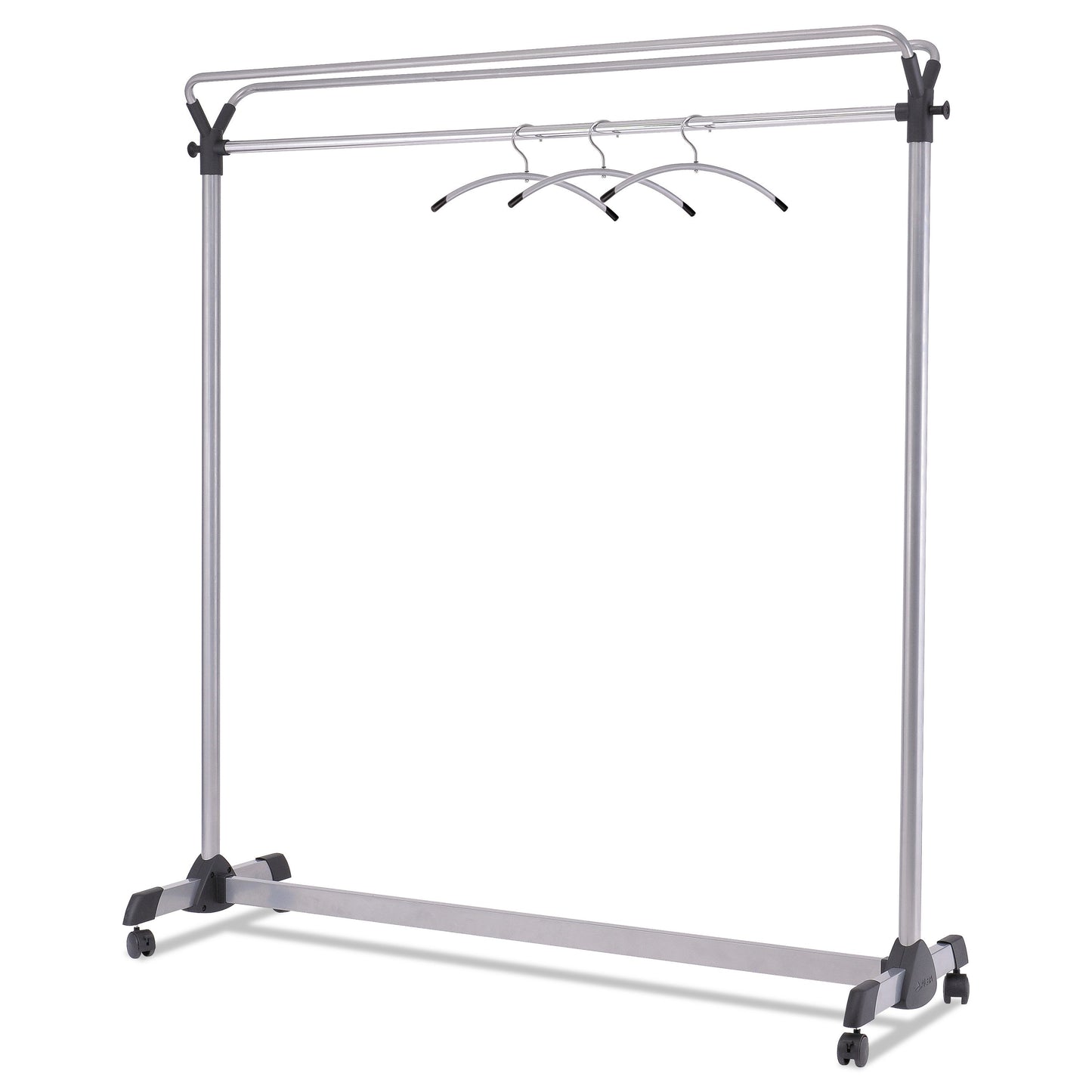 Alba Large Capacity Garment Rack, 63.5w x 21.25d x 67.5h, Black/Silver