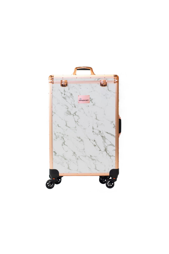 Marble & Rose Gold DivaDolly | Rolling Dance Bag Alternative with a Wardrobe Rack