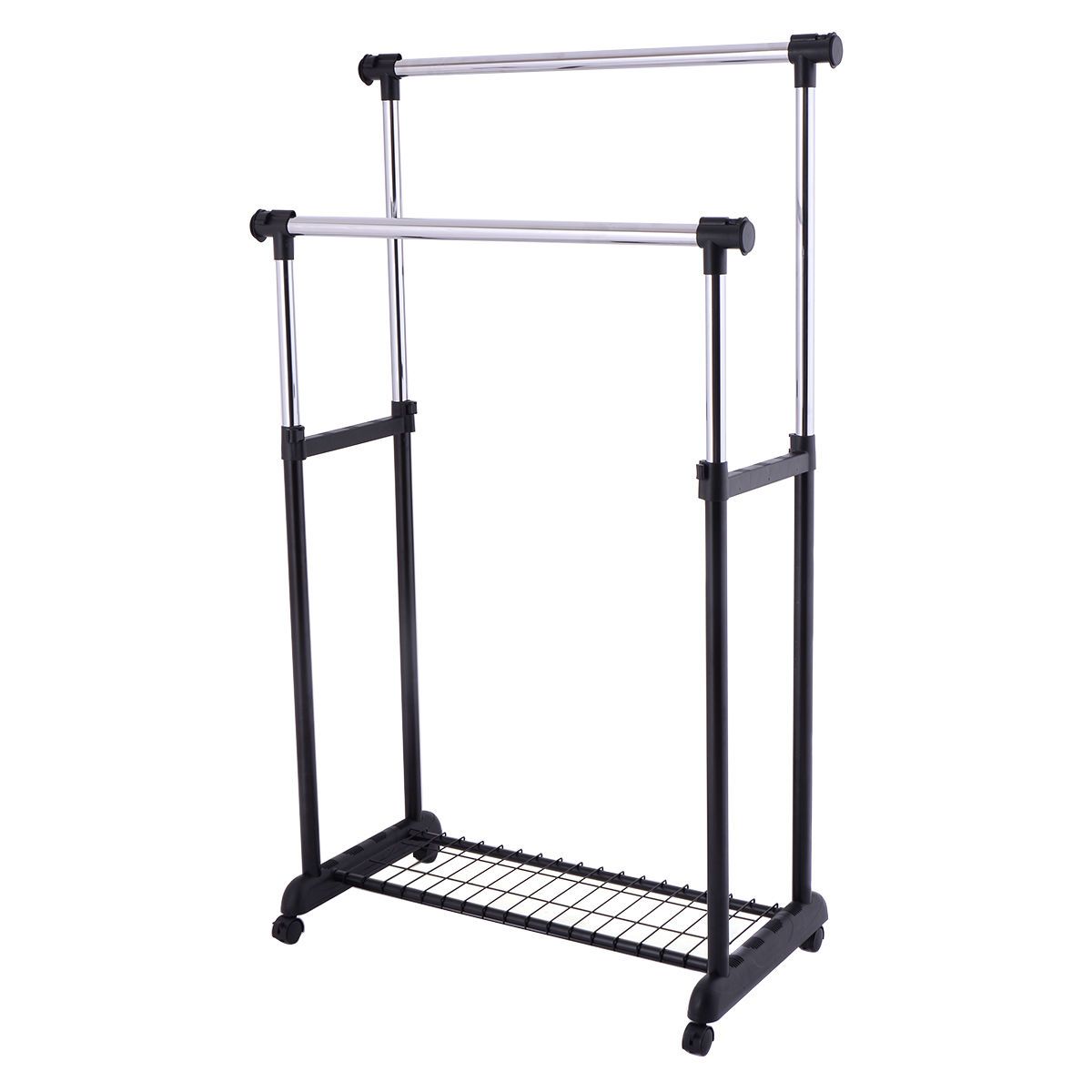 Double Adjustable Cloth Hanger Garment Rack